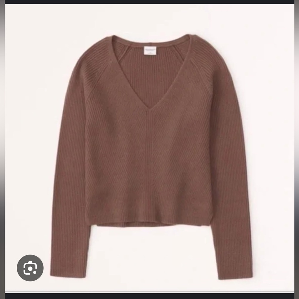 Abercrombie & Fitch Chocolate V-Neck Sweater